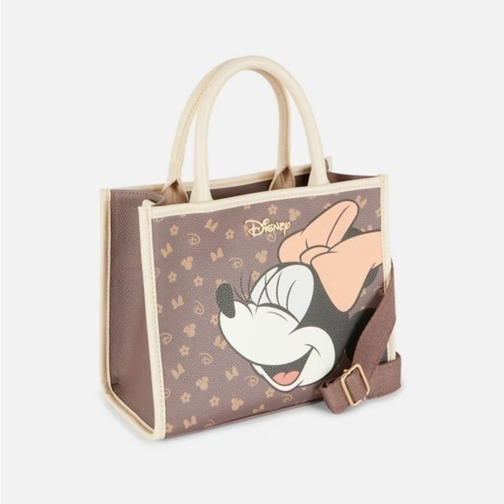 Disney’s Exclusive : Minnie Mouse Brown Faux Leather Tote Bag | NWT | RARE ✨
